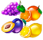 Plums, Grapes, Oranges, and Lemons