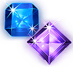Blue Gemstone and Purple Gemstone