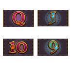 Q, J, 10, and 9